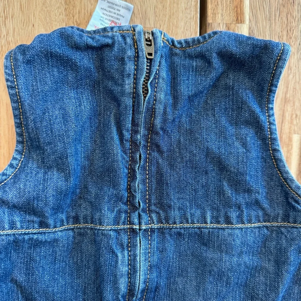Gymboree Girls‎ Denim Best Friends Embroidered Jumper Dress Blue 18-24 Months